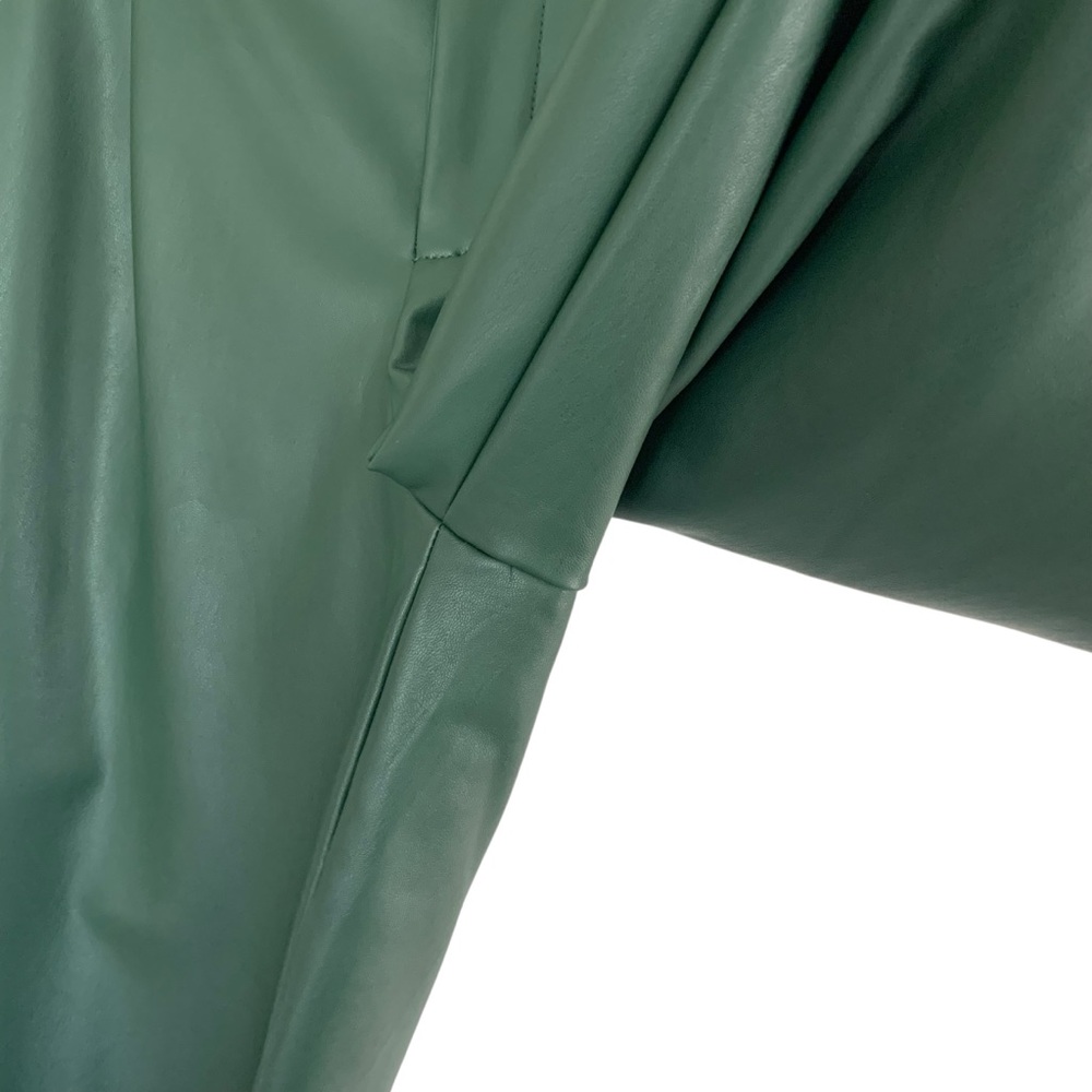 Anthro Green Vegan Wide Leg Culotte Pants (Boho Coquette Indie Retro 60’s 70’s) - Picture 8 of 9